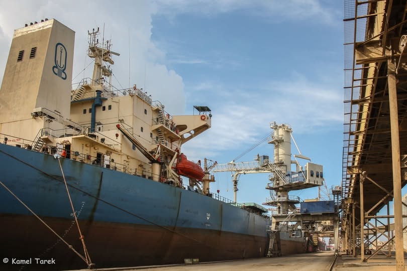 ميناء دمياط يستقبل 44900 طن ذرة و 16935 طن قمح