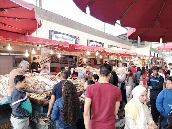 توافد آلاف المواطنين على سوق الأسماك في بور سعيد