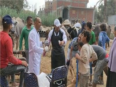 علاج 1920 رأس ماشية وطائر مجانا خلال قافلة بيطرية بالشرقية